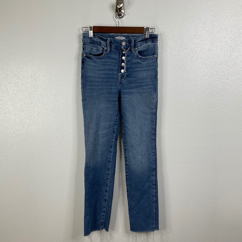 Good American Good Classic Slim Straight Jeans Size 0/25